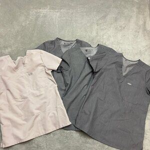 Figs Women's Catarina One-Pocket V-Neck Scrub Top Size XS Lot of 4